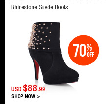 Rhinestone Suede Boots