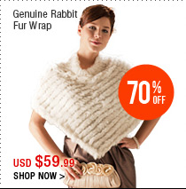 Genuine Rabbit Fur Wrap