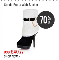 Suede Boots With Buckle