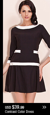 Contrast Color Dress