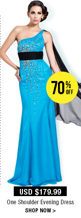 One Shoulder Evening Dress