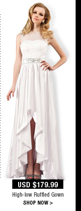 High-low Ruffled Gown