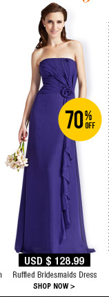 Ruffled Bridesmaids Dress