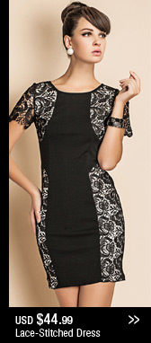 Lace-Stitched Dress