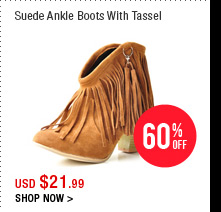 Suede Ankle Boots With Tassel
