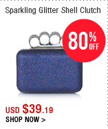 Sparkling Glitter Shell Clutch