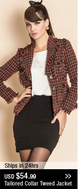 Tailored Collar Tweed Jacket