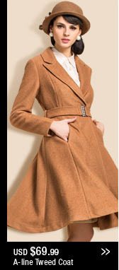 A-line Tweed Coat