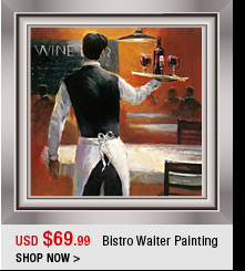 Bistro Waiter Painting