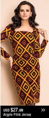 Argyle Print Jersey
