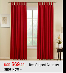 Red Striped Curtains