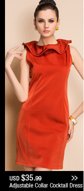 Adjustable Collar Cocktail Dress