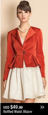 Ruffled Waist Blazer