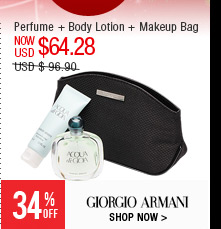 Perfume + Body Lotion + Makeup Bag