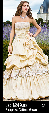 Strapless Taffeta Gown