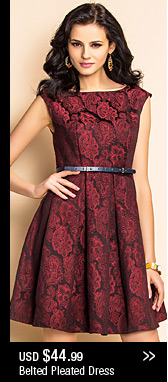 Belted Pleat Dress