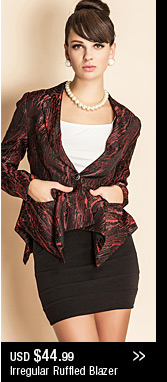 Irregular Ruffle Blazer