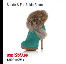 Suede & Fur Ankle Boots