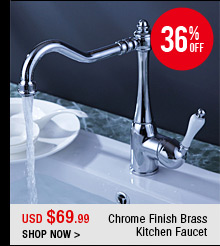 Chrome Finish Brass Kitchen Faucet
