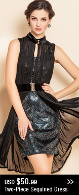 Two-Piece Sequined Dress