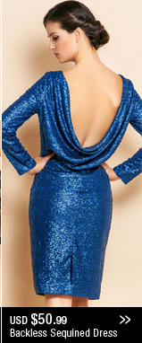 Backless Sequined Dress