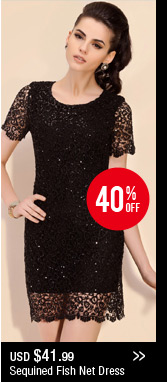 Sequined Fish Net Dress