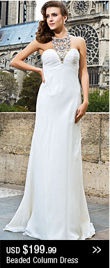Beading Column Dress
