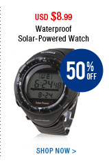 Waterproof Solar-Powered Watch