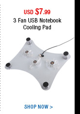 3 Fan USB Notebook Cooling Pad