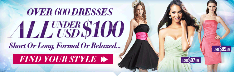 Over 600 Dresses All Under USD $100