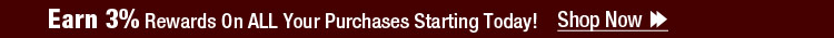 Earn 3% Rewards On ALL Your Purchases Starting Today!