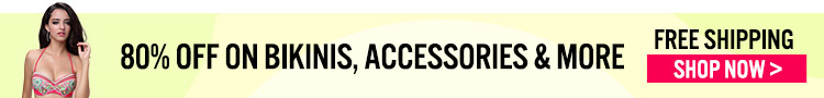 80% OFF On Bikinis, Accessories & More