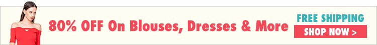 80% OFF On Blouses, Dresses & More