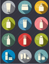 Cosmetici in bottiglia