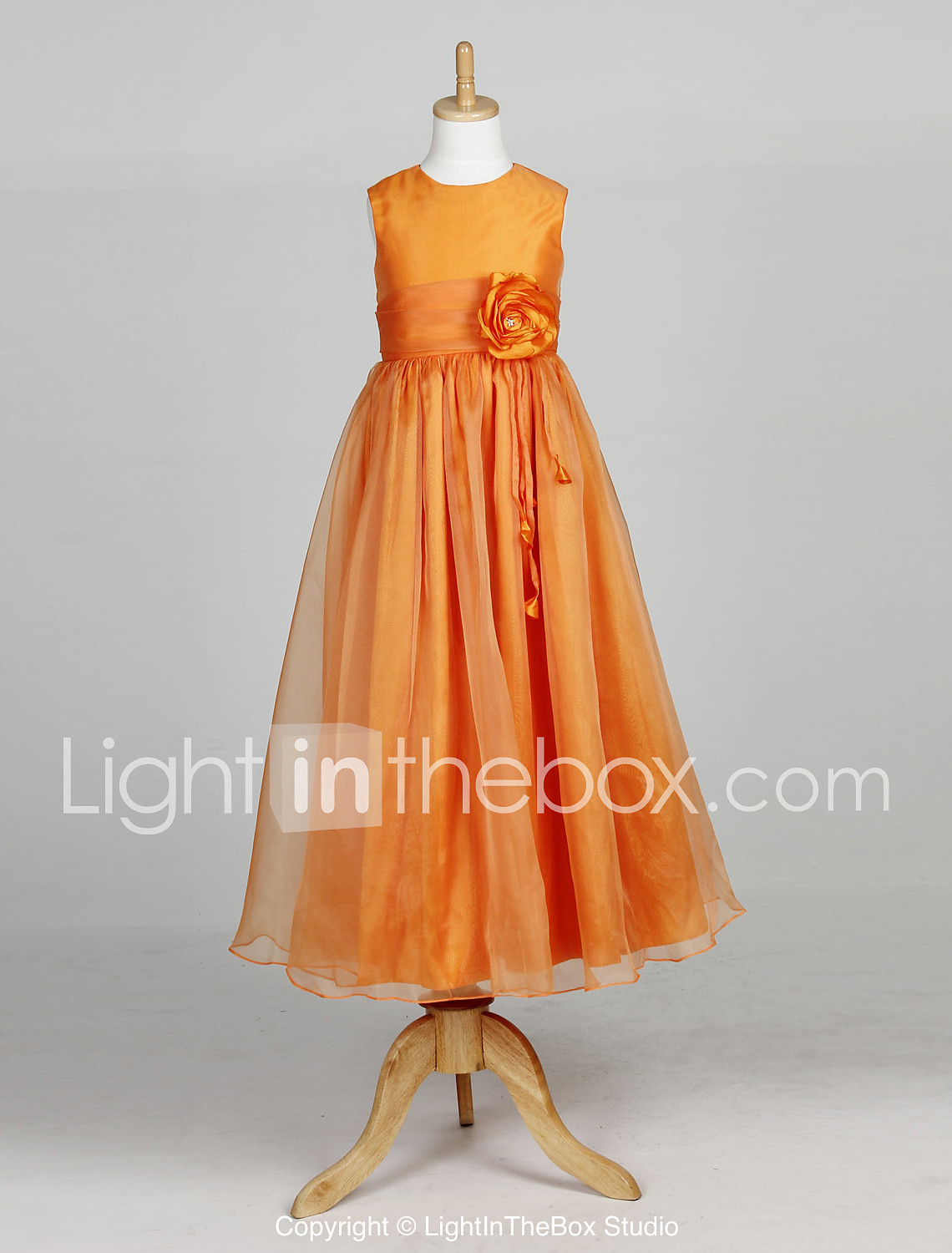 light orange flower girl dresses