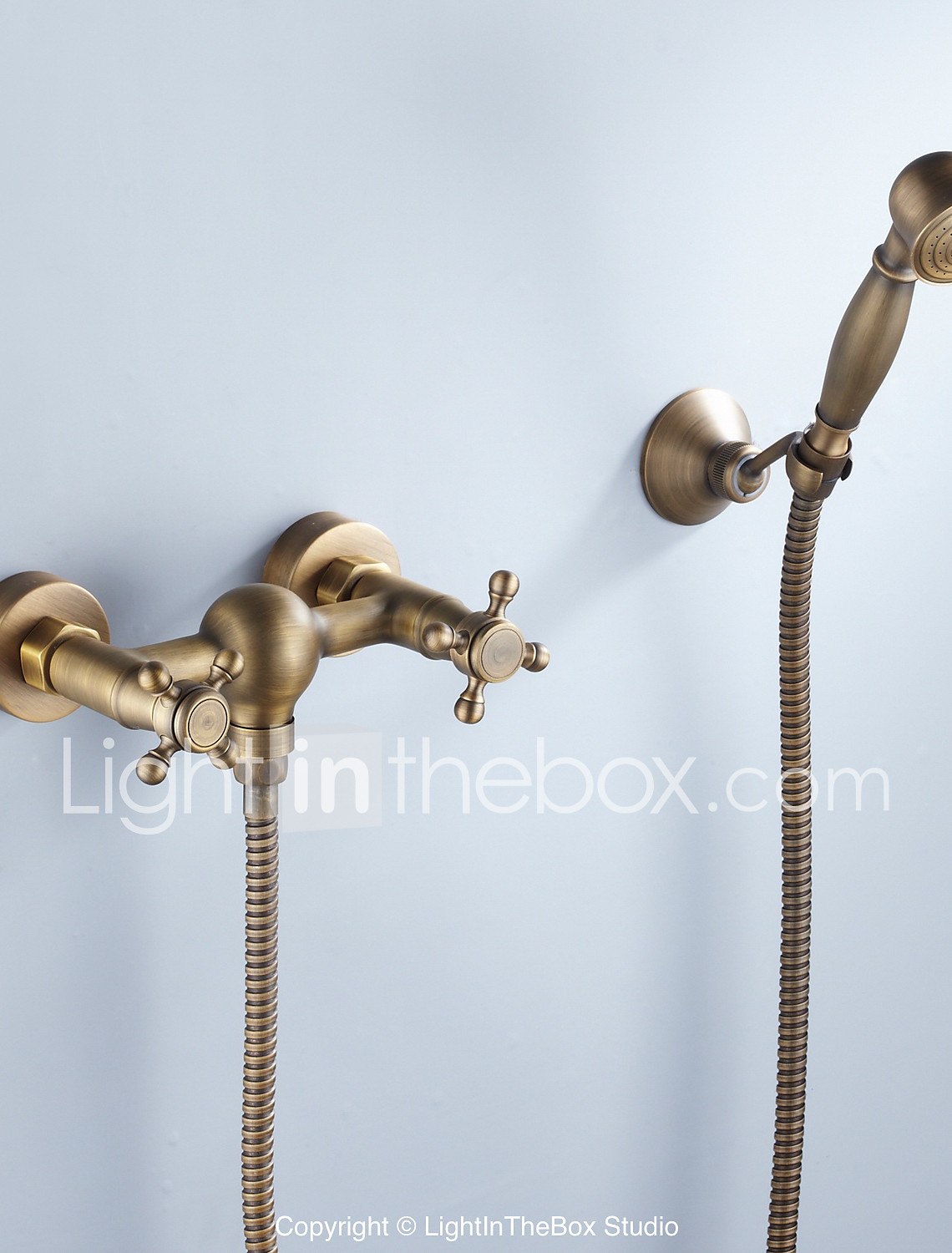 Shower Faucet Artistic Retro Antique Brass Mount Inside