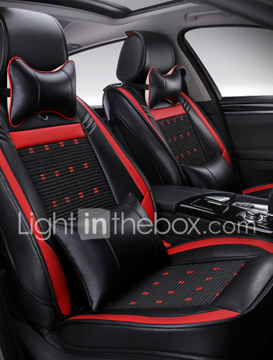 BEIGE Auto Sitzbezüge PU Leder Sitzkissen Atmungsaktiv für VW Audi Mercedes LKW