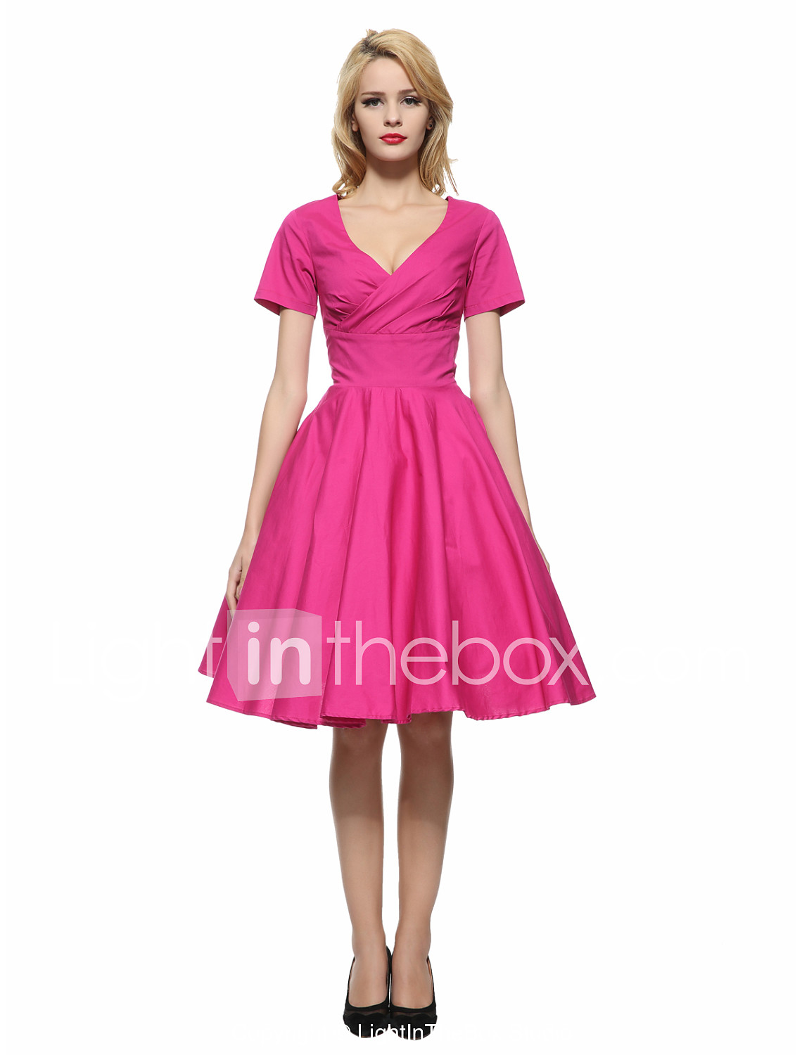 fuchsia swing dress