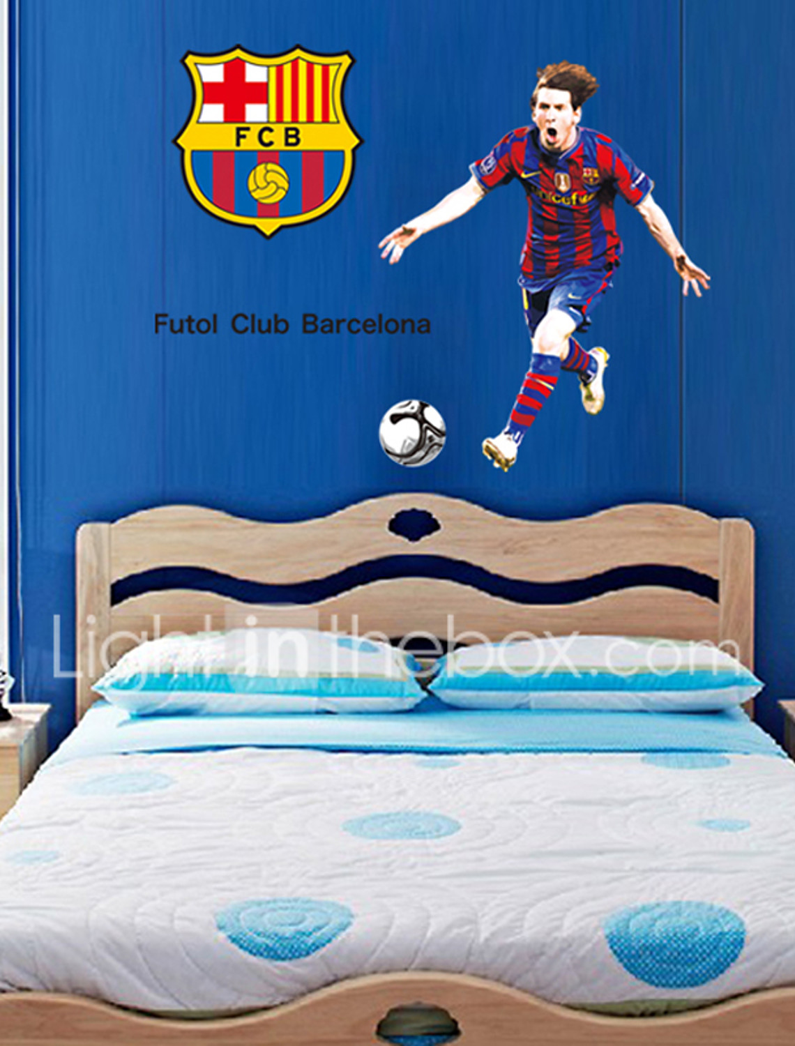 FC Barcelona Spain Football 3d Smashed View Wall Sticker Poster Bedroom Z452