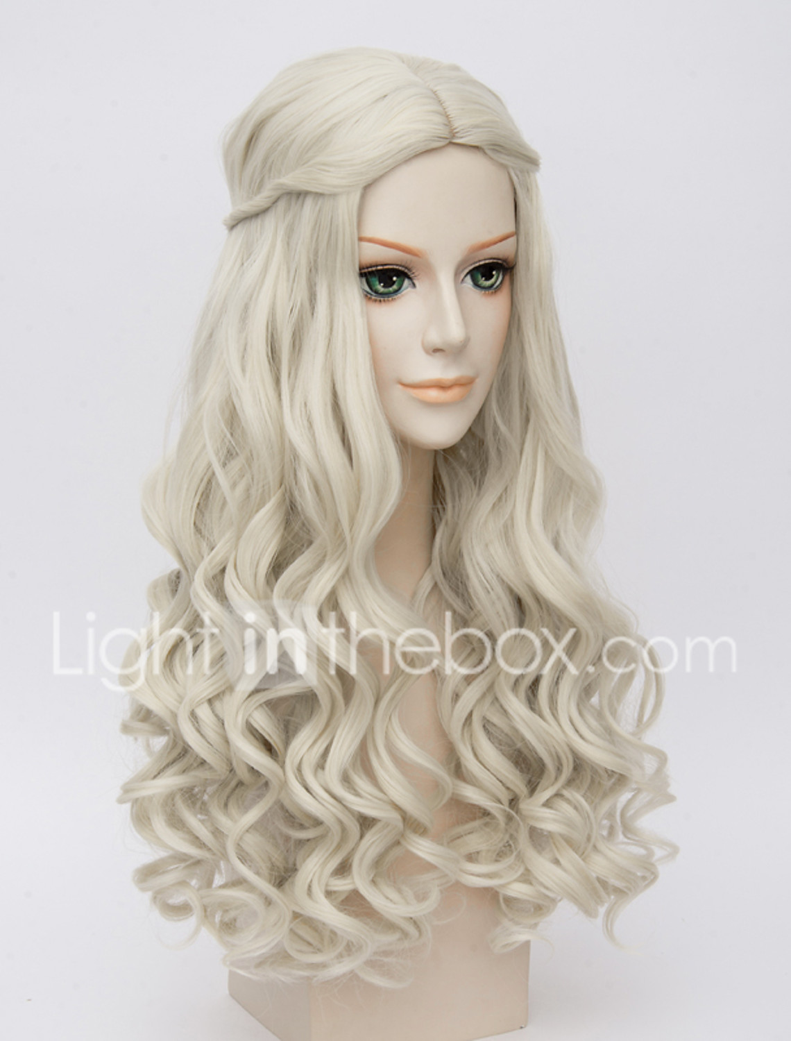 white braided wig