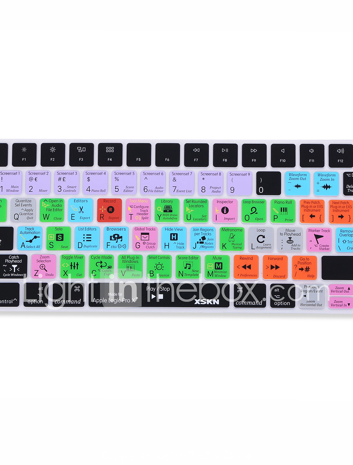 Black US Layout XSKN Ultra Thin Keyboard Cover Silicone Skin for Magic Keyboard 2015 Version