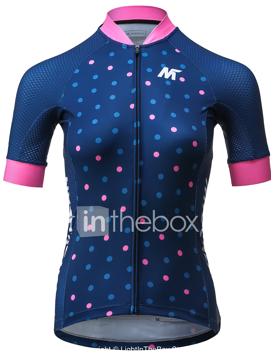 women's polka dot cycling jersey