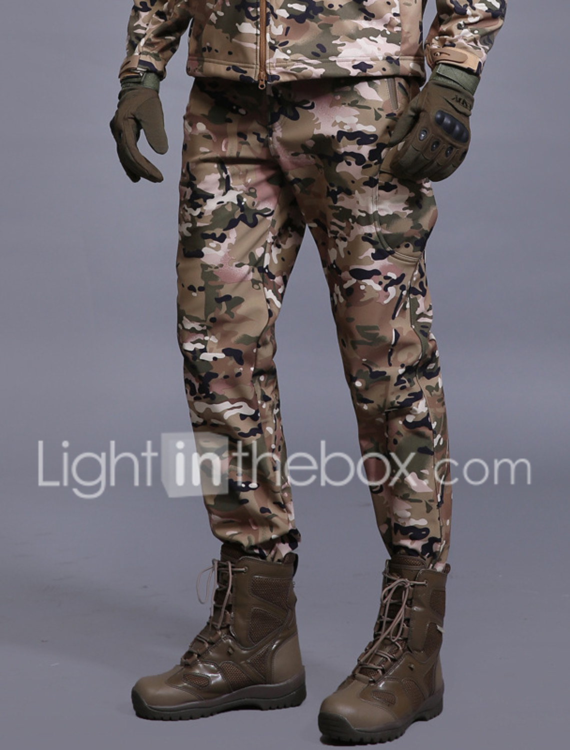men's camo fleece lined pants