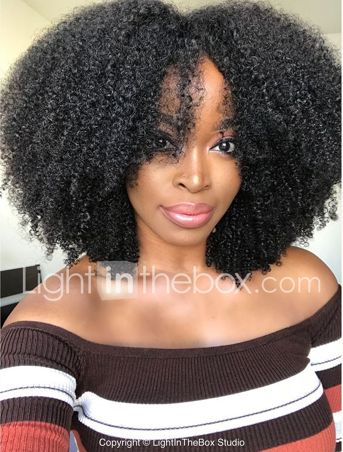 Afro Comb and Black Curly Synthetic Wig Set Kit Funny Accessories Novelty Movie