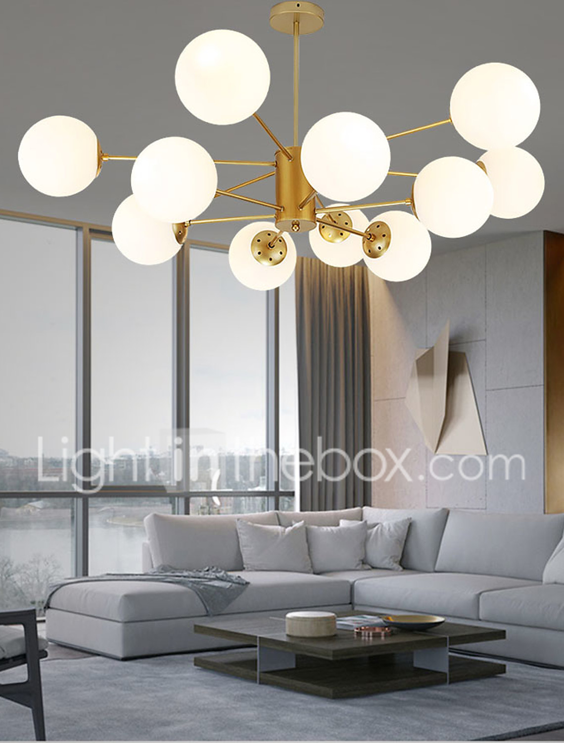SUNVP Sputnik Ceiling Light Black Modern Gold Chandelier Pendent Light Fixture with 9 E26 Lamp Socket for Living Room Bedroom Kitchen Hallway Bar