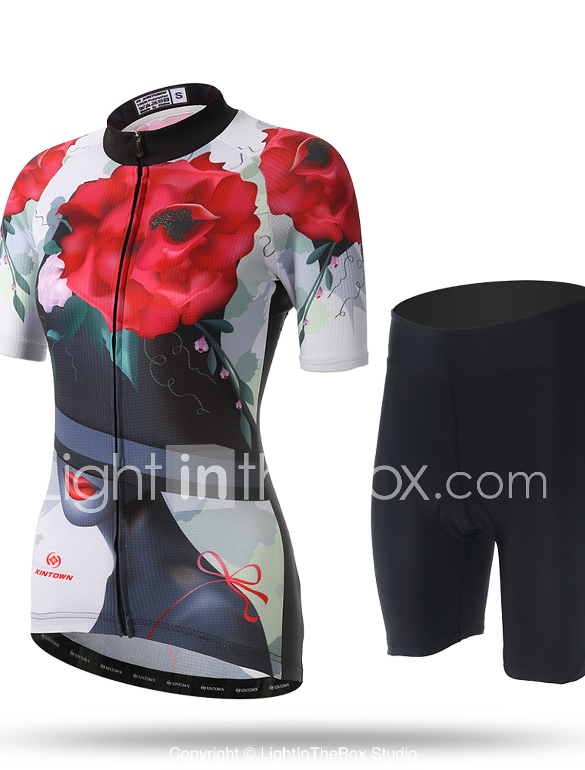 XINTOWN Cycling Jersey for Women Long Sleeves Zipper Pocket Color Printed Quick-Dry Fitness Running Hiking Women/’s Sweatshirt