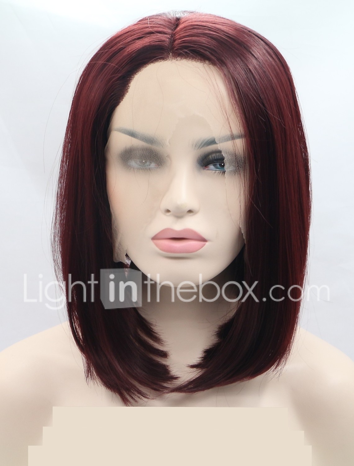 Synthetic Lace Front Wig Curly Bob Layered Haircut Lace Front Wig