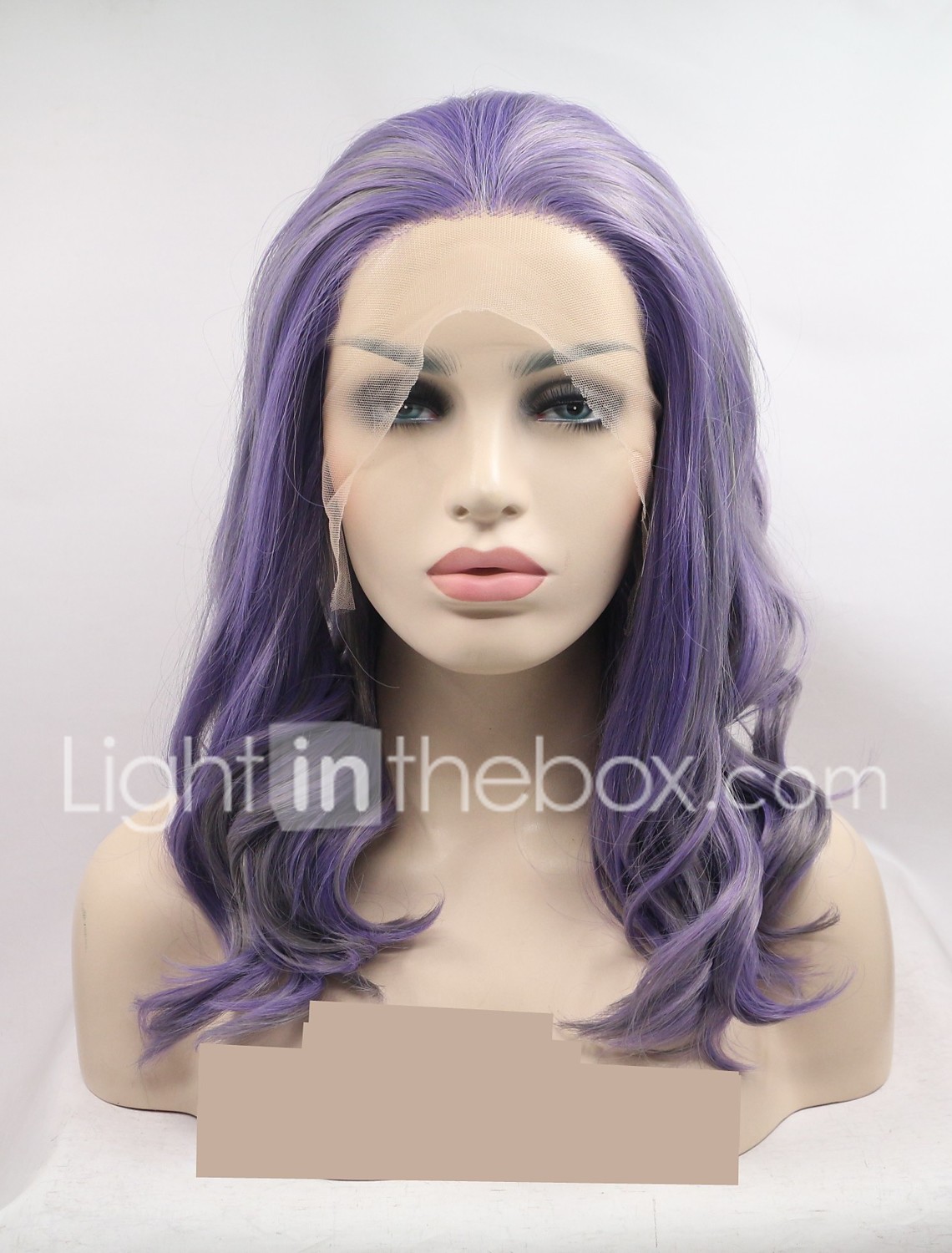 Synthetic Lace Front Wig Kinky Straight Water Wave Layered Haircut