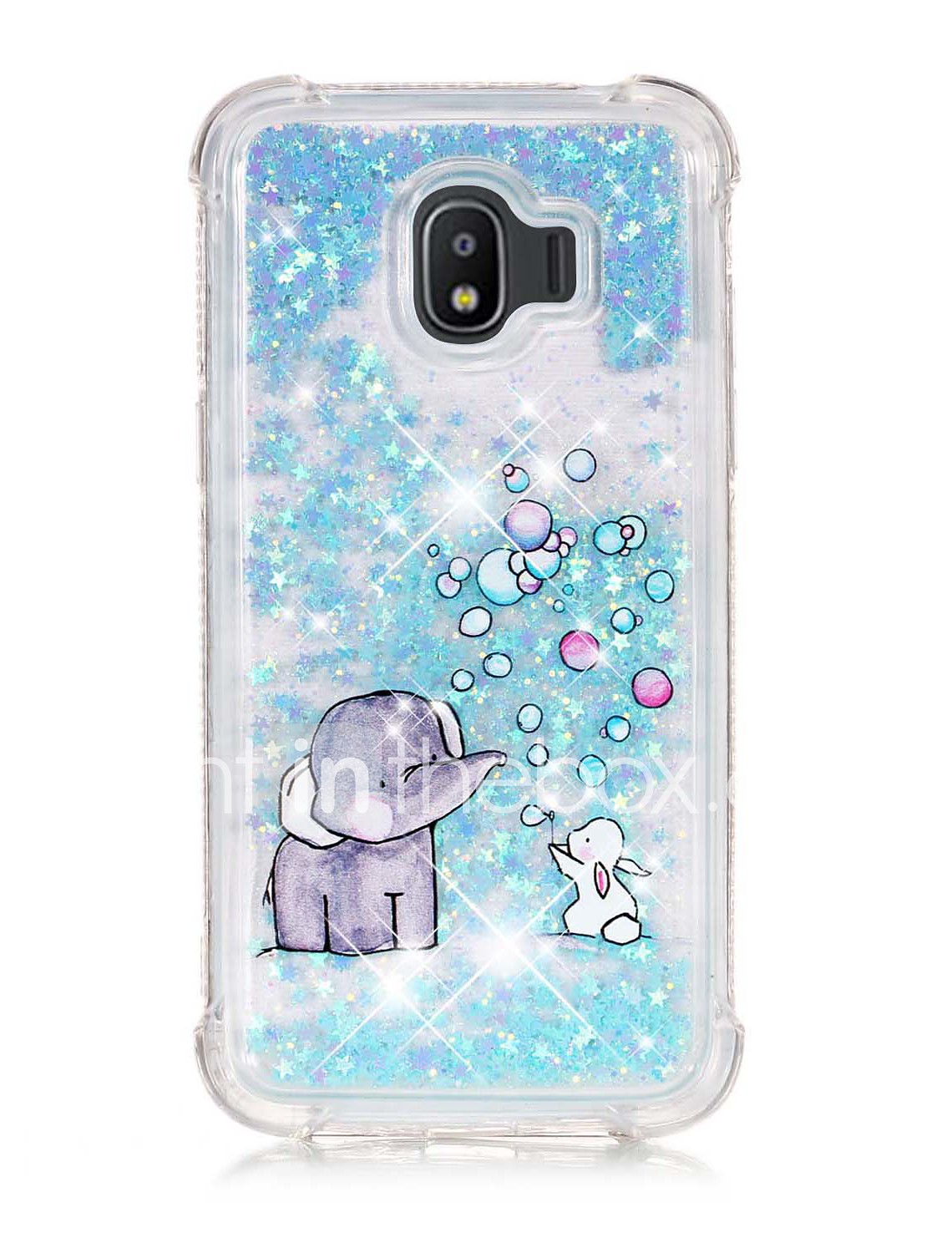 Compatible with AirPods 2 and 1 Elephants Birds Flowers Shockproof Soft TPU Gel Case Cover with Keychain Carabiner for Apple AirPods