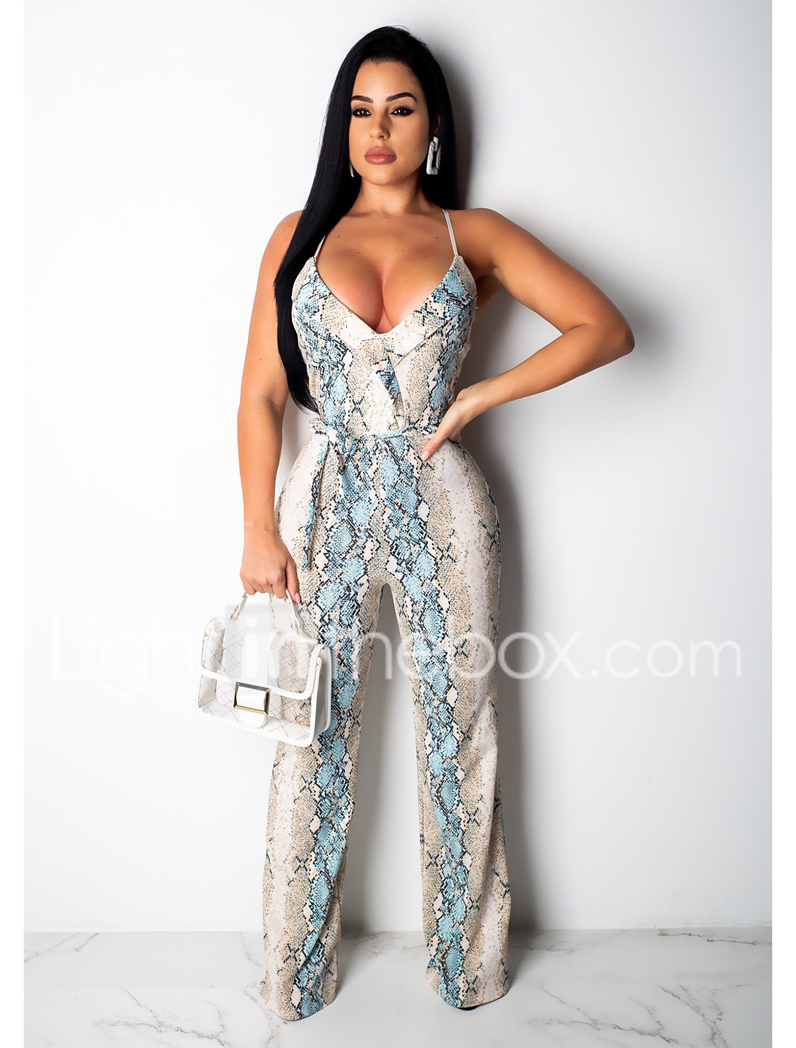light blue lace jumpsuit
